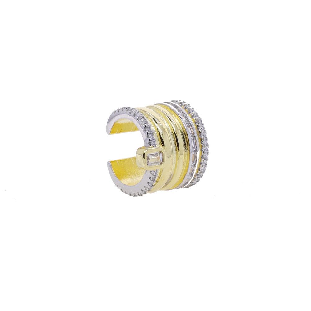 Womens Two-tone Zircon Earrings