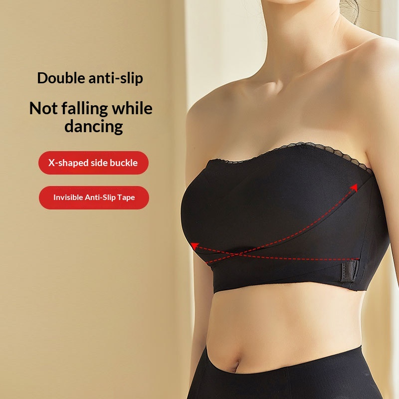 Womens Strapless Casual Front-closure Bra