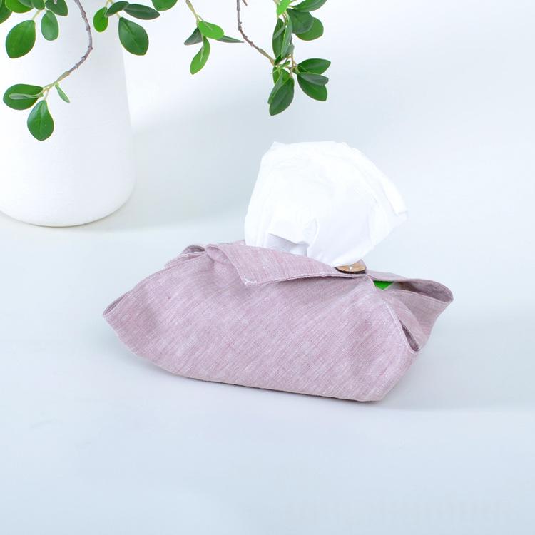 Fabric Living Room Home Car Linen Tissue Box 4