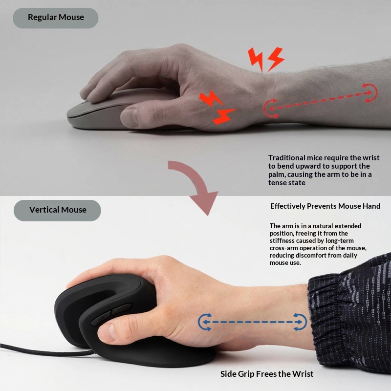 Bluetooth Dual-mode Vertical Mouse For Laptops 2