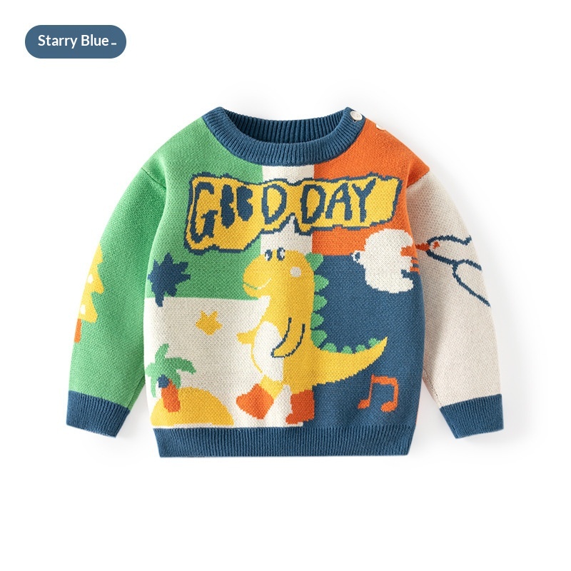 AutumnWinter Pure Cotton Knitted Korean-Style Boys Sweater — foto 5