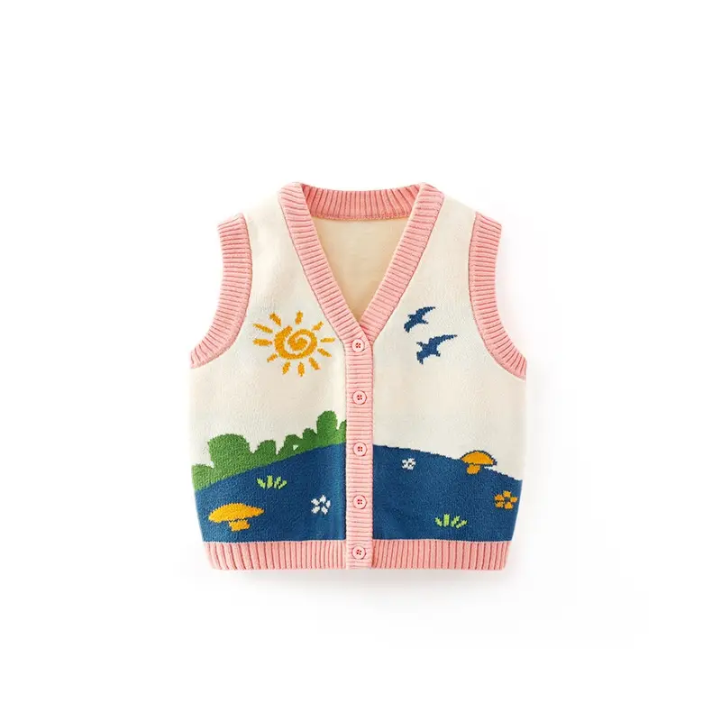 Springautumn Knitted Vest For Girls