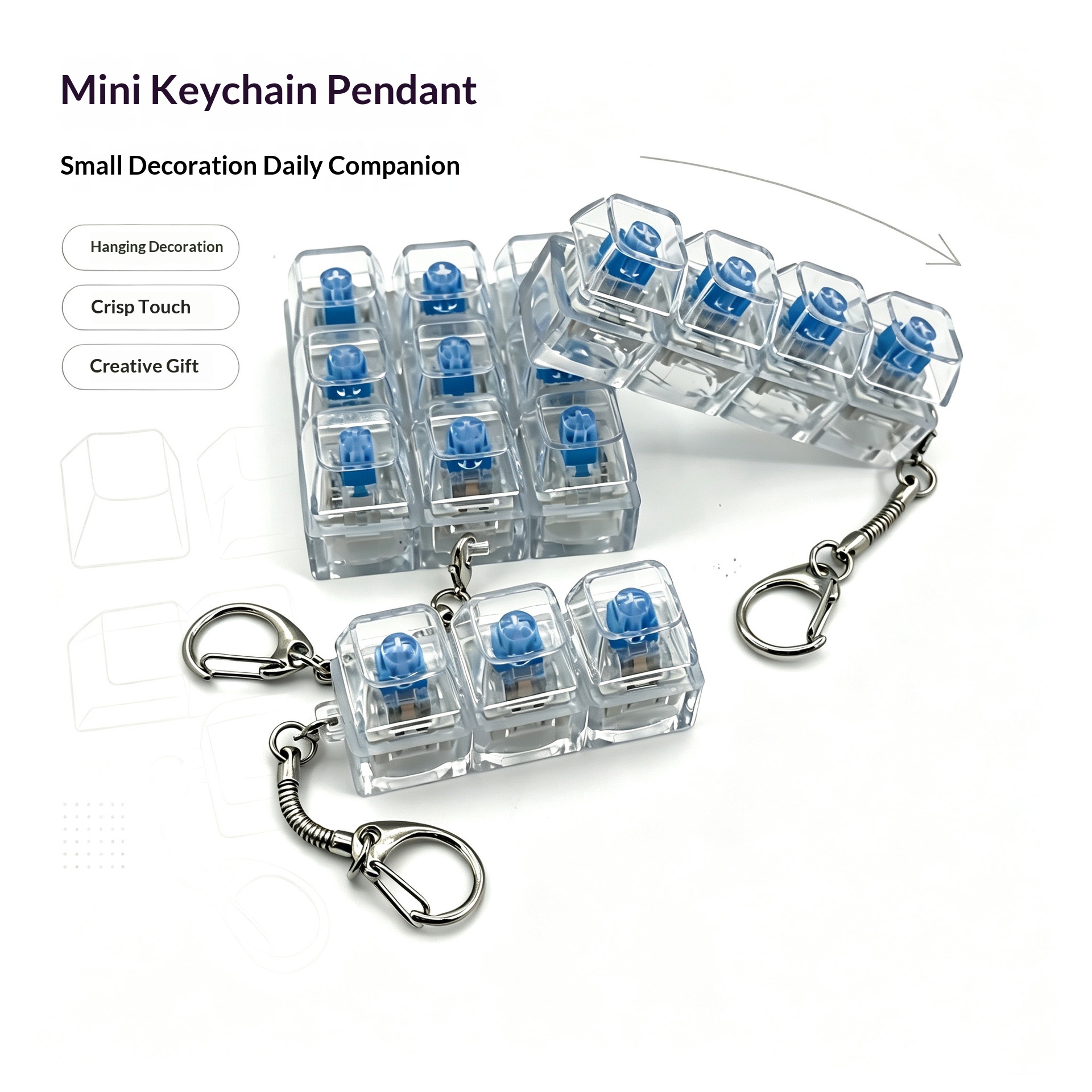Highly Transparent PC Material Decompression Button For Decompression Toy 3