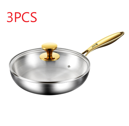 316 Stainless Steel Flat Non-coated Frying Pan — foto 6
