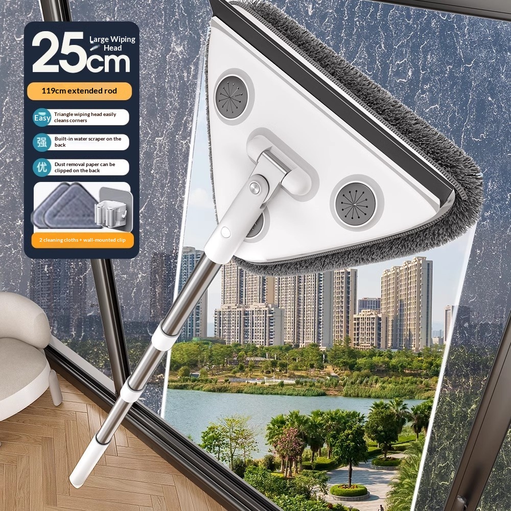 All-in-one Triangular Mop With Scrubbing Function