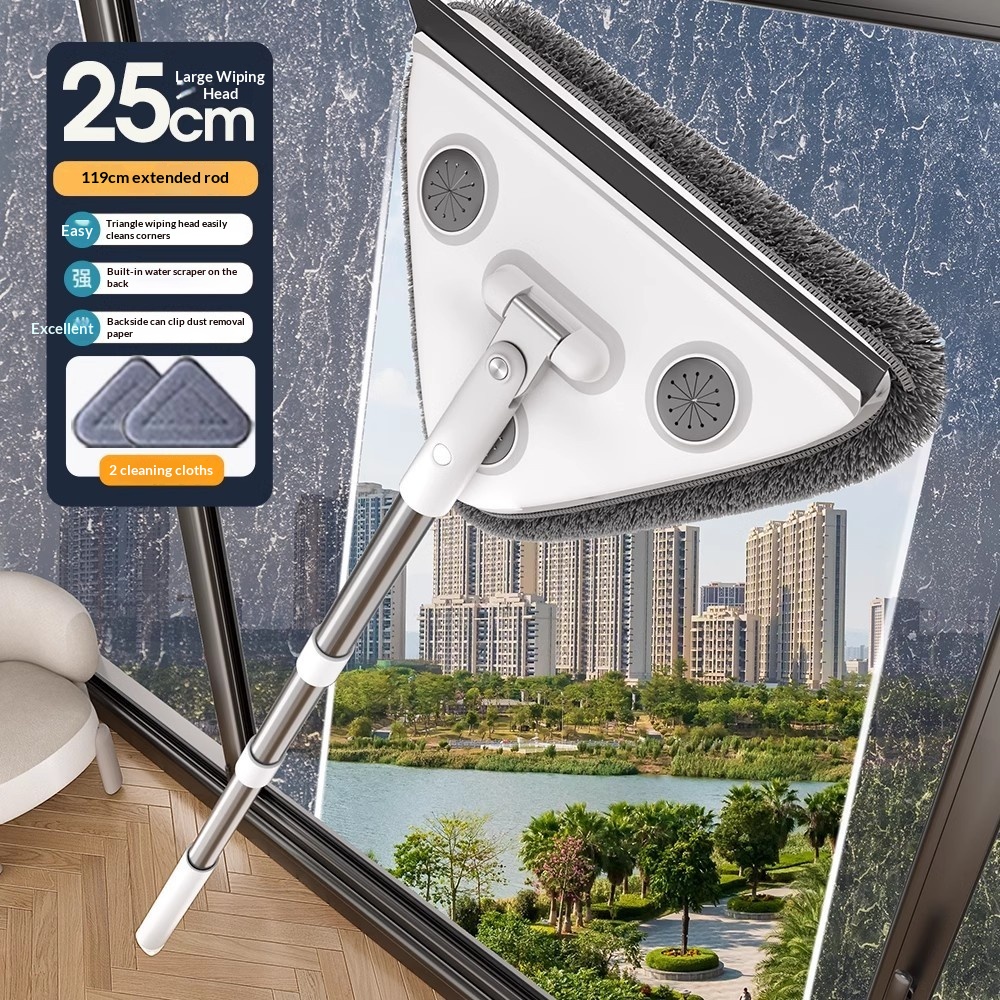 All-in-one Triangular Mop With Scrubbing Function