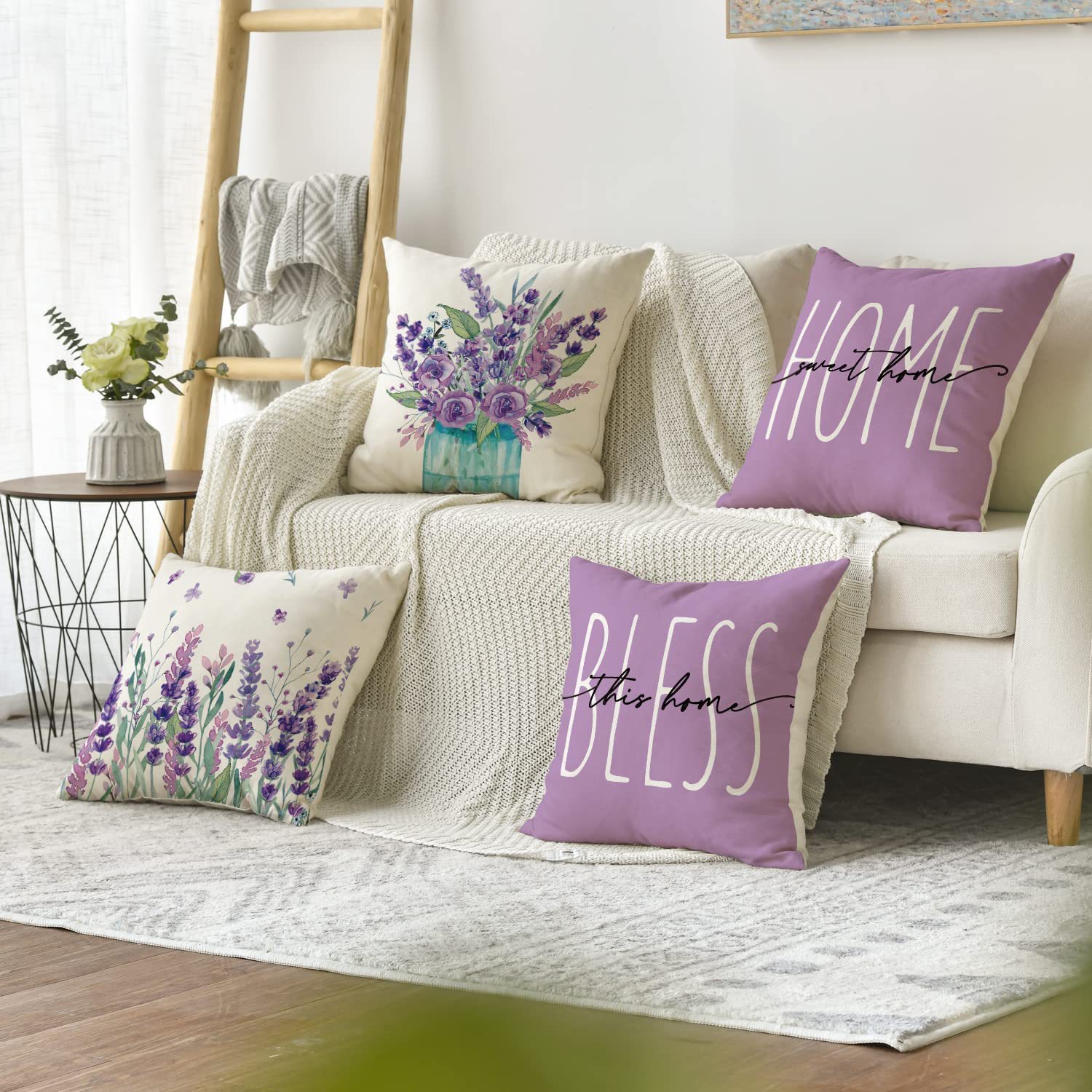 Modern Minimalist Plant And Floral Throw Pillow Cover