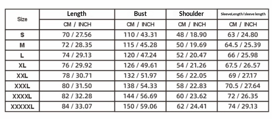 Men's Jacquard Crew-Neck Sweatshirt - size chart