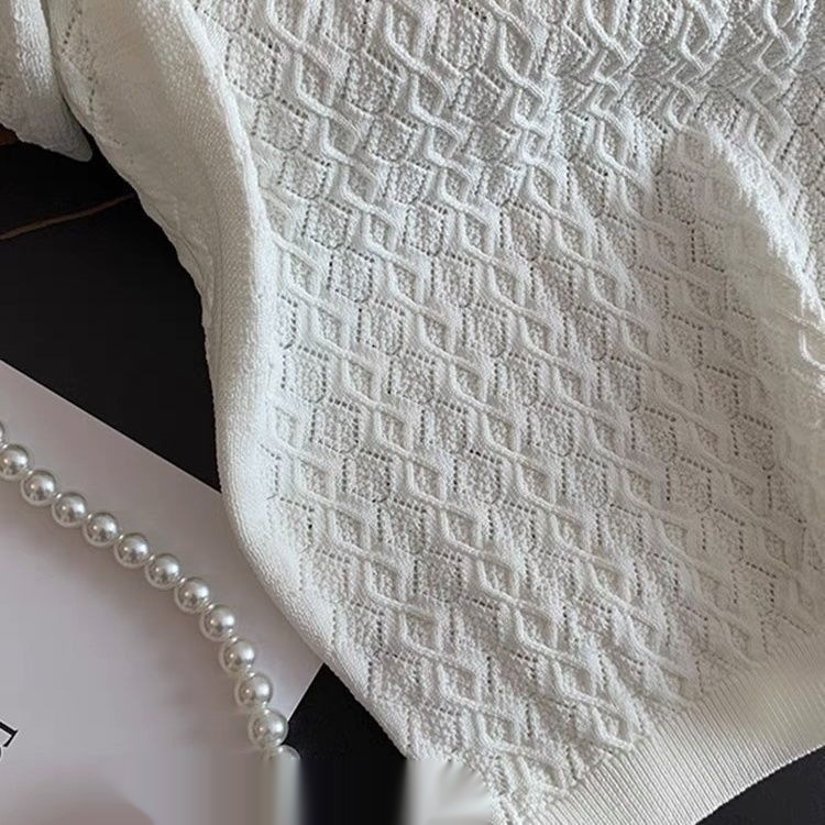 Ice Silk Polo-neck Knit Sweater For Women — foto 3