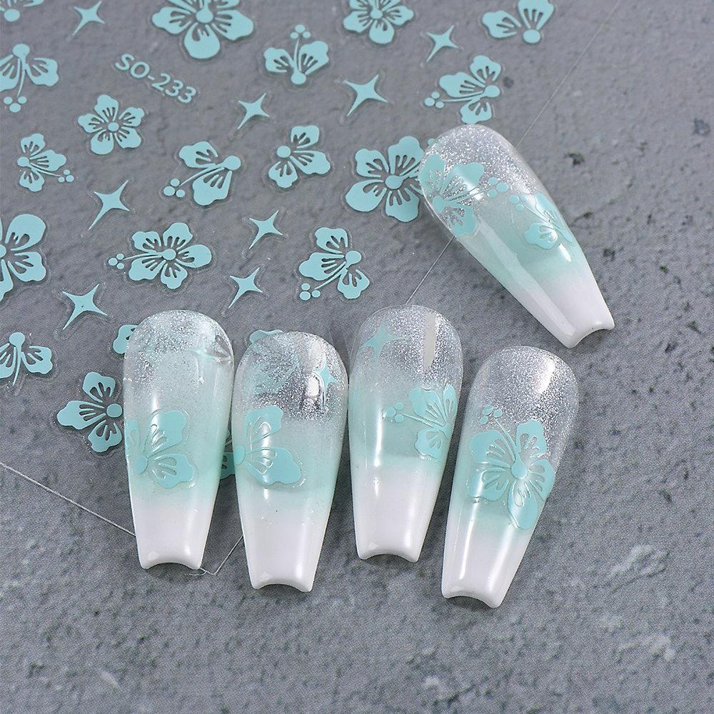 Cross-border New-style Nail Art Stickers Wholesale With Adhesive Backing And Floral Designs