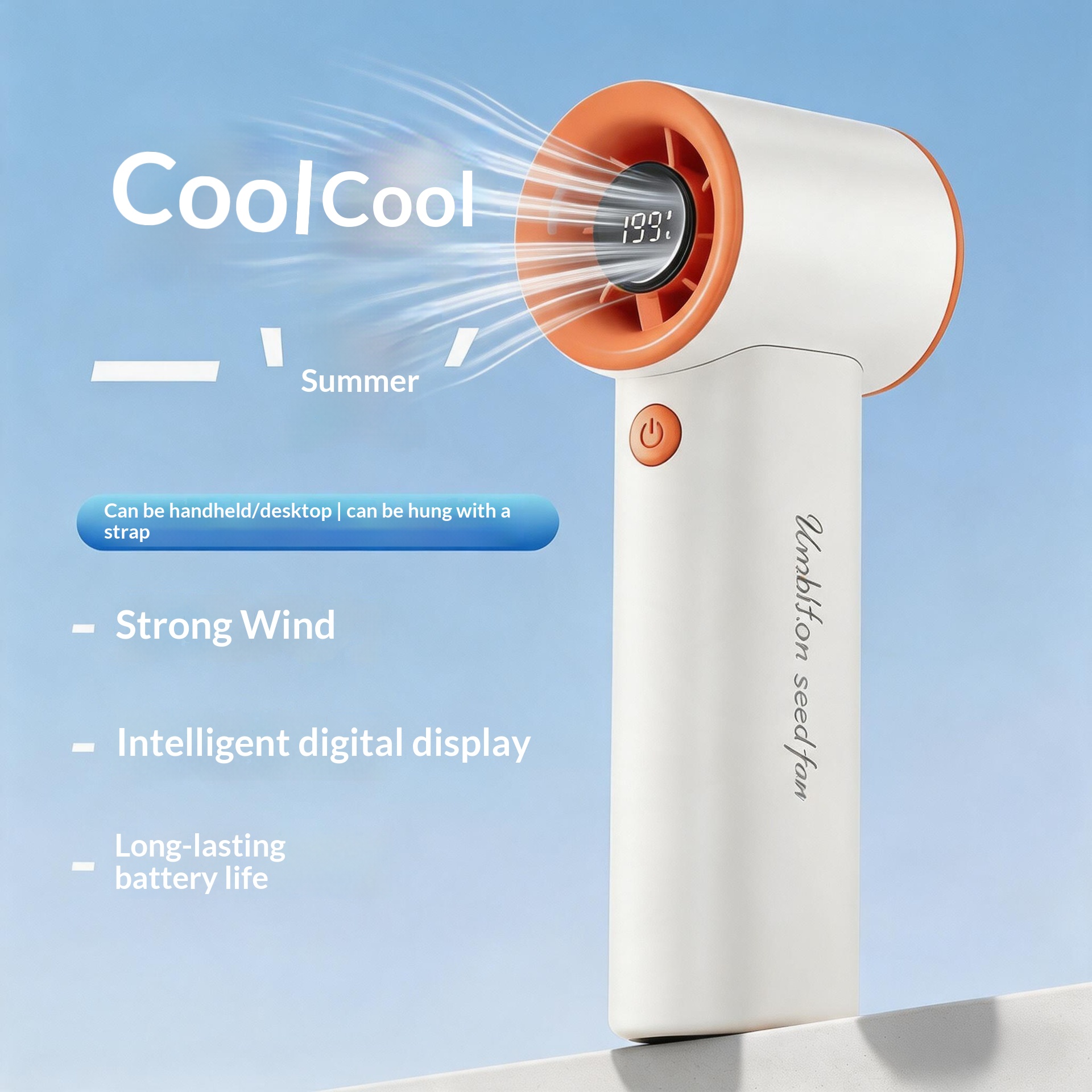 New High-speed 199-speed Mini Handheld Fan