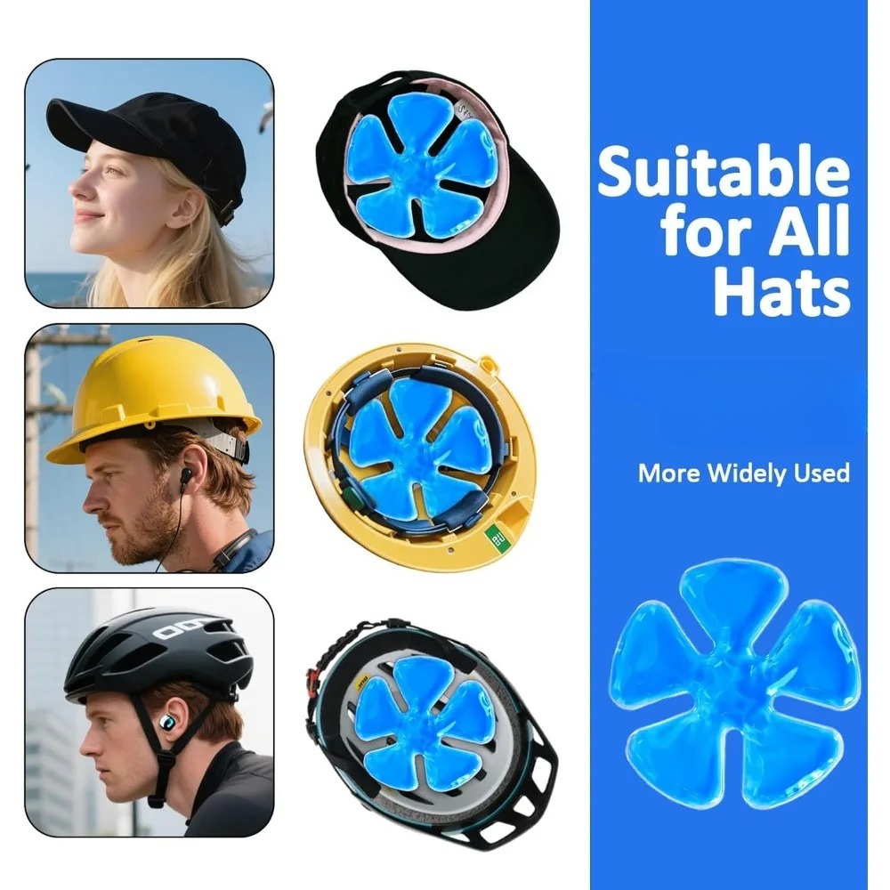 Adjustable Pvc Gel Cooling Bag Hat Accessories, Suitable For Helmet Hats, Reusable Ice Pads, Suitable For Outdoor Sports Hiking