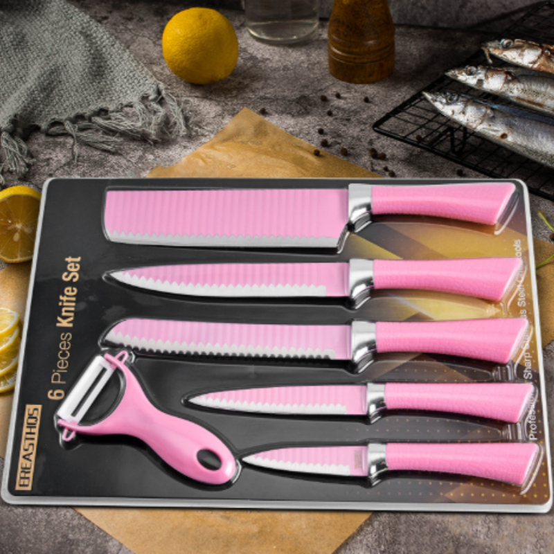 Stainless Steel Knife Set For Home Use Chefs Knife And Scissors Combination Pack