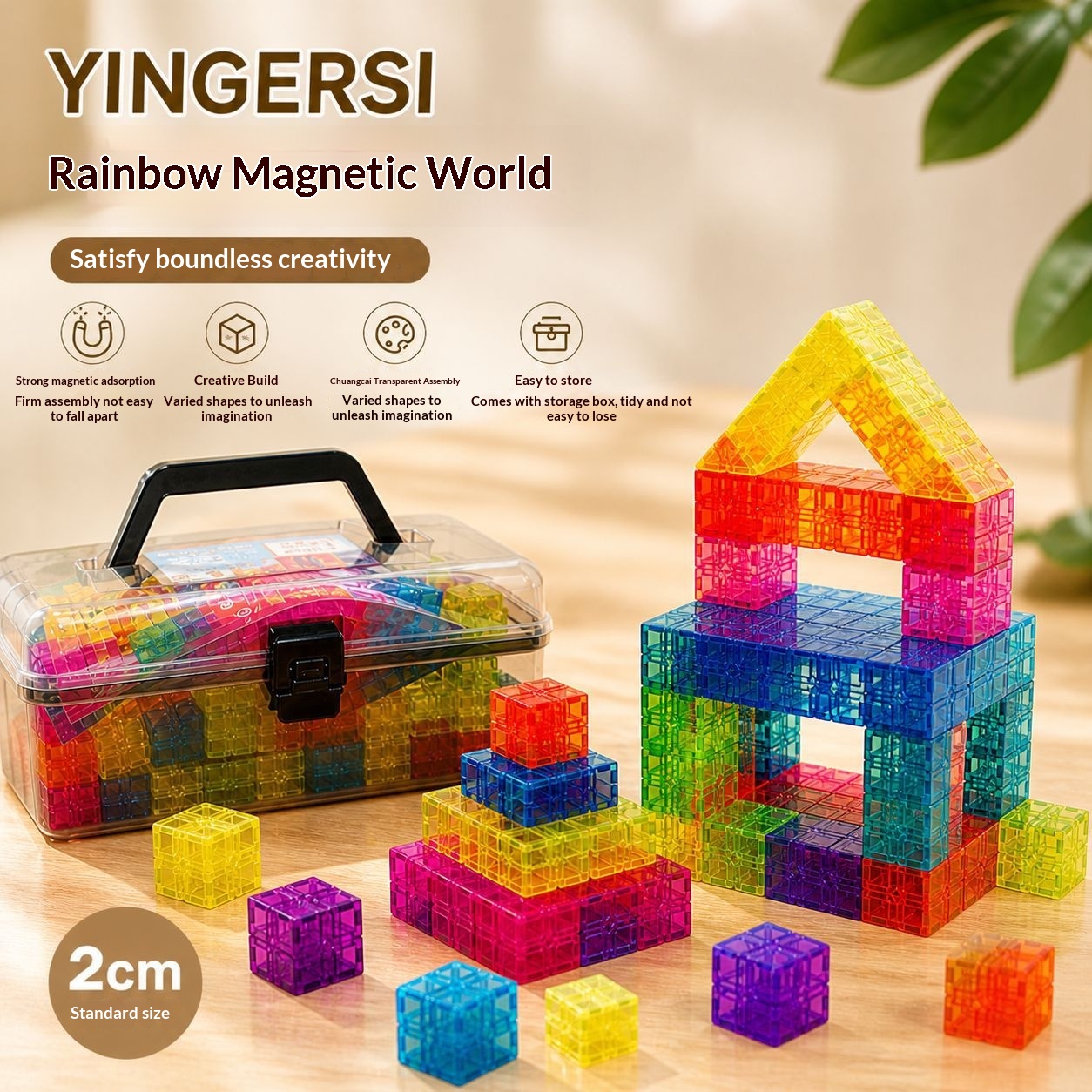 DIY Transparent Magnetic Building Block Toy
