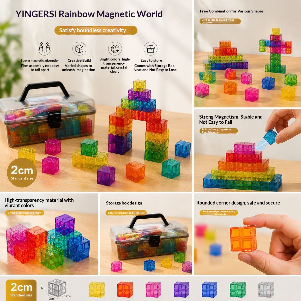 DIY Transparent Magnetic Building Block Toy 2