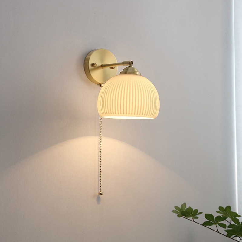 Nordic Copper-colored Wall Lamp Japanese-style Artistic Background Wall Decorative Light — foto 7