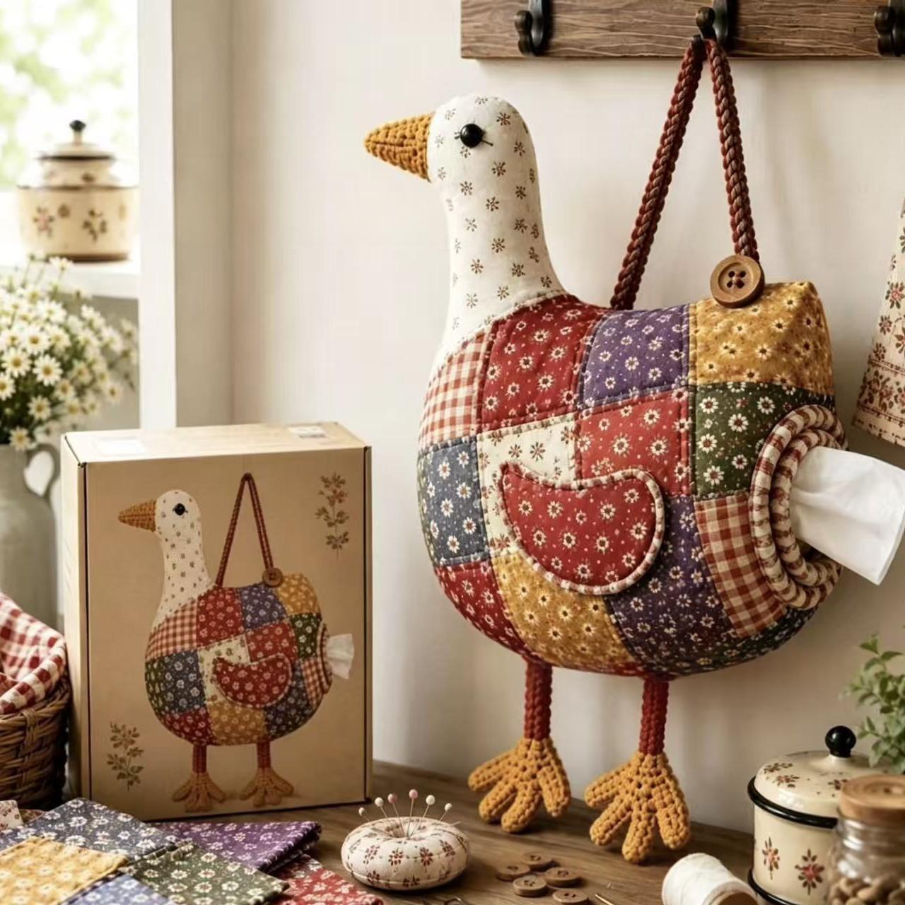 Inlaid Chicken And Duck Tissue Holder