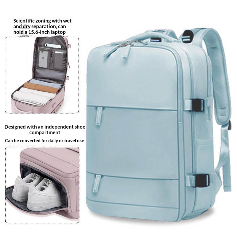 Pure Color Casual Versatile Men's And Women's Large Capacity Backpack