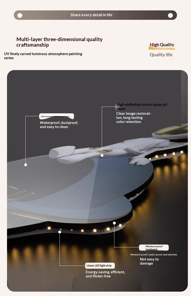 High-end Atmospheric Lighting Artwork For The Entryway Or Hallway