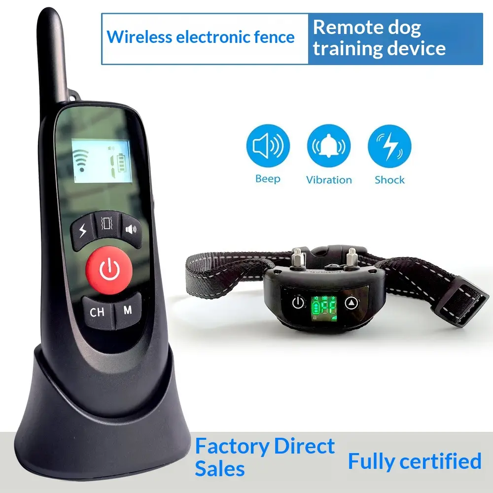 Electronic Fence 2-in-1 Remote Dog Trainer With Sound And Vibration