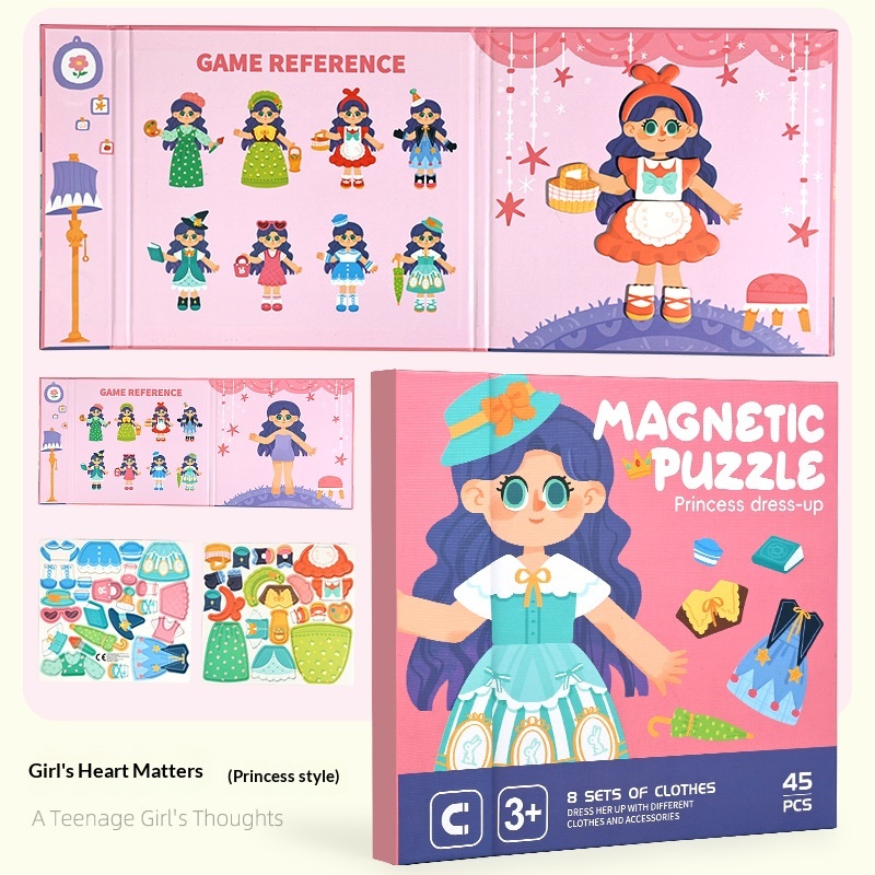 Childrens 8-in-1 Magnetic Refrigerator Sticker Toy 7