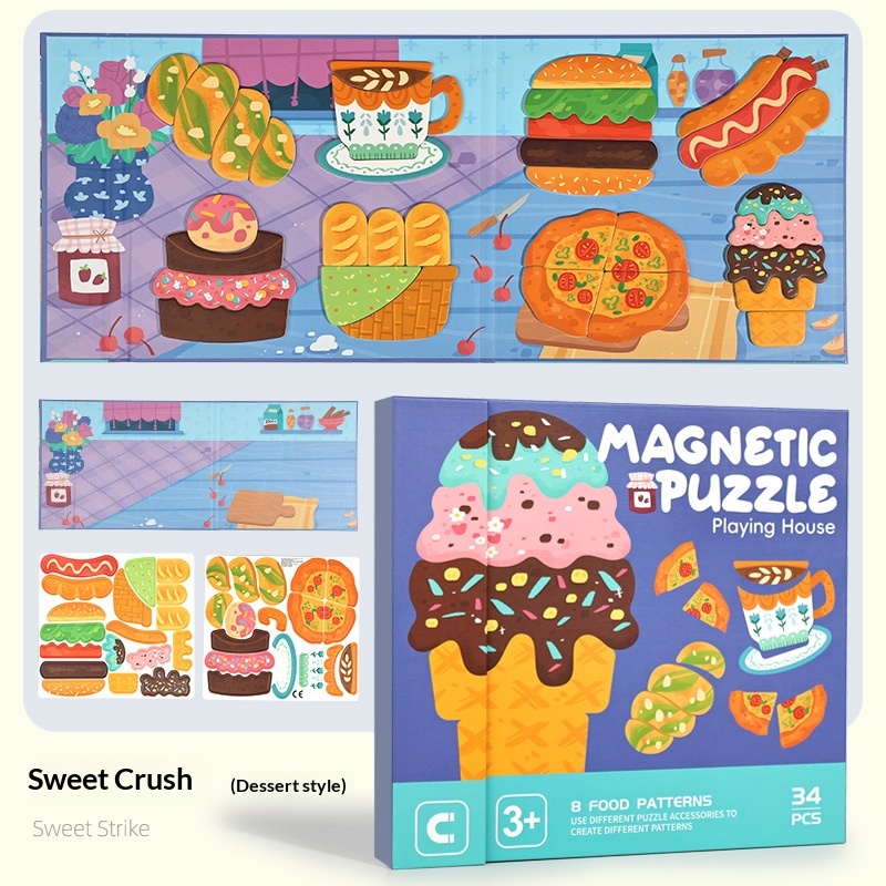 Childrens 8-in-1 Magnetic Refrigerator Sticker Toy 3