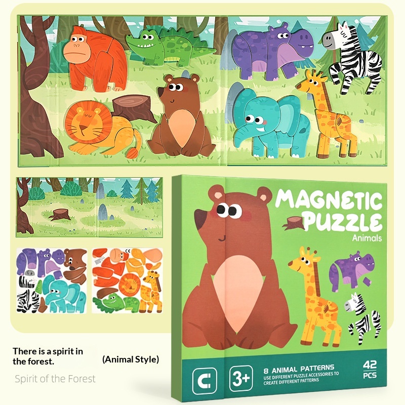 Childrens 8-in-1 Magnetic Refrigerator Sticker Toy 10