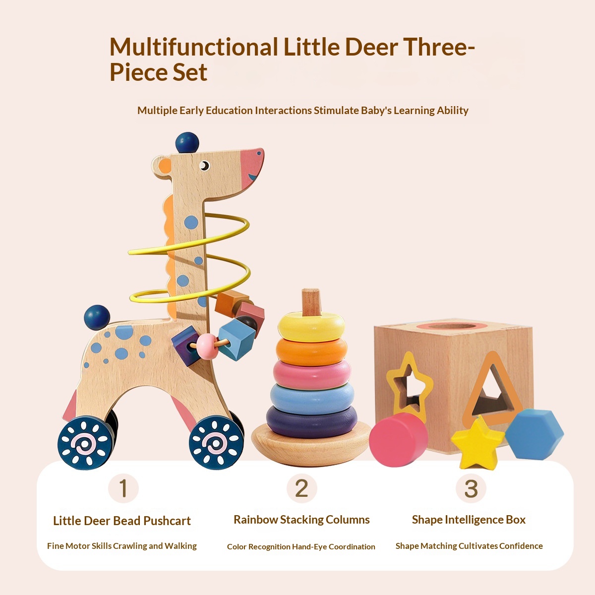 Animal Wooden Bead Three-Piece Gift Set — foto 3
