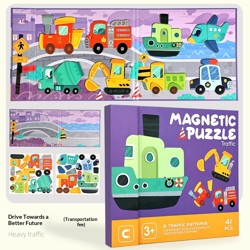 Childrens 8-in-1 Magnetic Refrigerator Sticker Toy 6