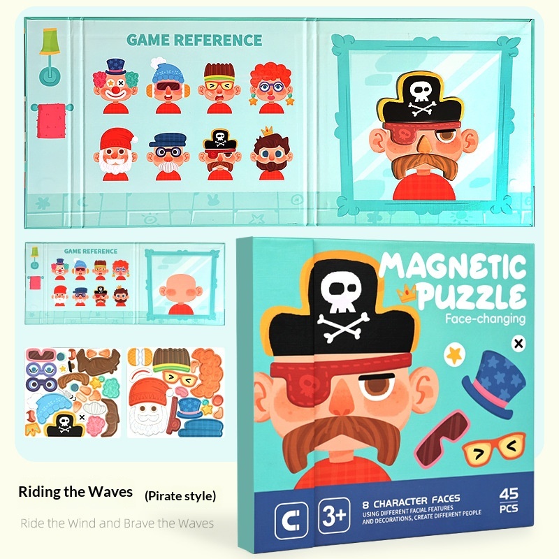 Childrens 8-in-1 Magnetic Refrigerator Sticker Toy 9