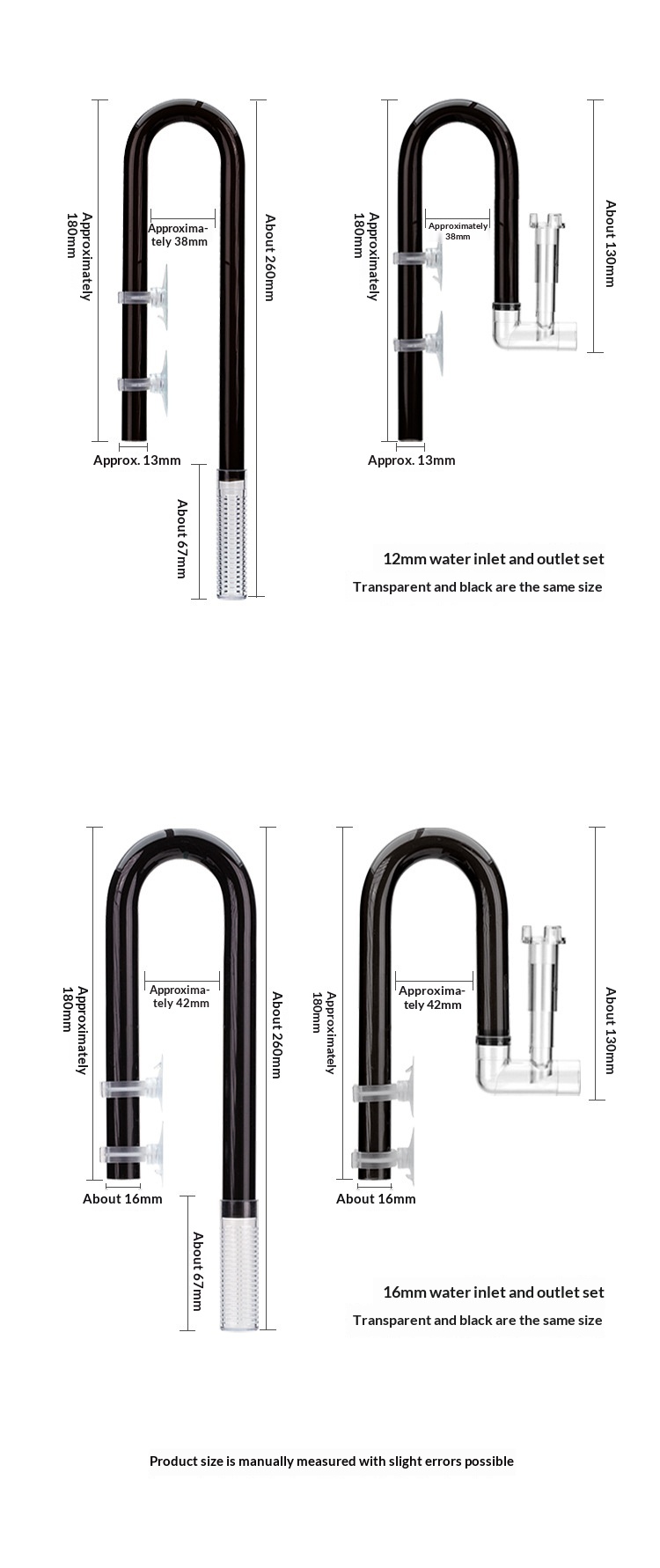Plastic Oil-removal Film Inlet And Outlet Kit Aquarium Inlet And Outlet Hoses For Fish Tanks detail photo 10
