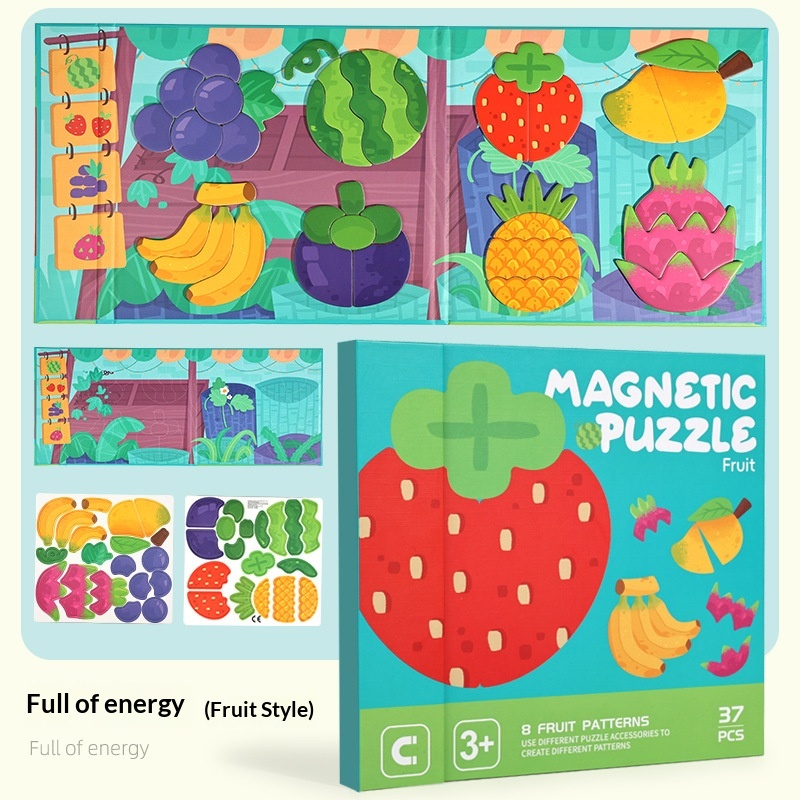 Childrens 8-in-1 Magnetic Refrigerator Sticker Toy 2