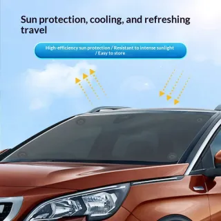Car Sun Protection And Heat Insulation Kitchen Glass Automatic Retractable Sunshade Curtain