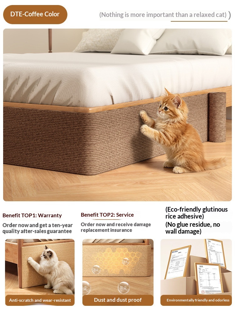 Wear Resistant And Non Shedding Vertical Wall Sticker Cat Scratch Board 4