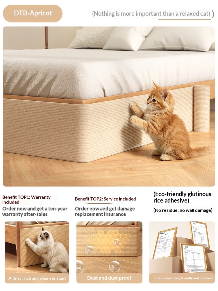 Wear Resistant And Non Shedding Vertical Wall Sticker Cat Scratch Board 3