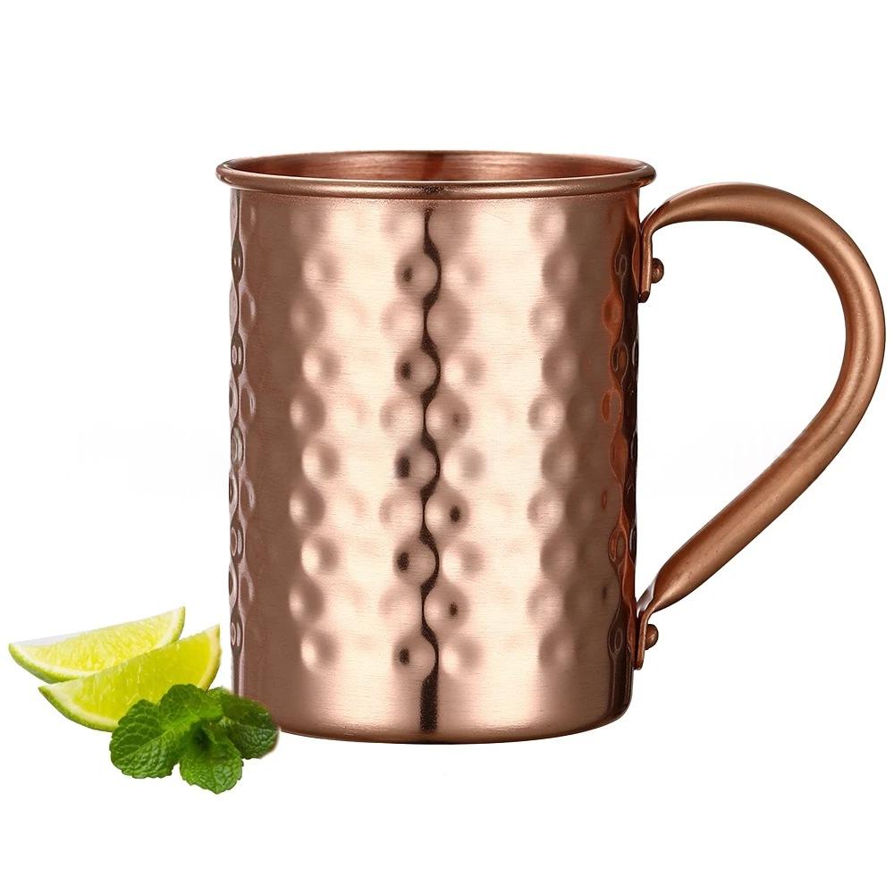 Metal-flanged Copper-plated Hammered Stainless Steel Mug — foto 6