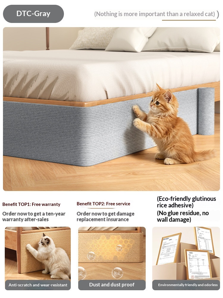 Wear Resistant And Non Shedding Vertical Wall Sticker Cat Scratch Board 6