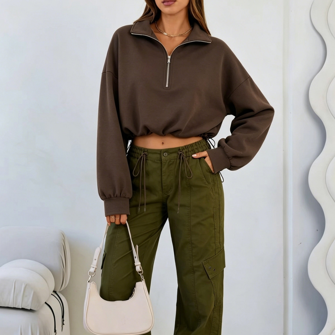 Long-sleeved Sweatshirt Fashionable Pullover Drawstring Hoodie