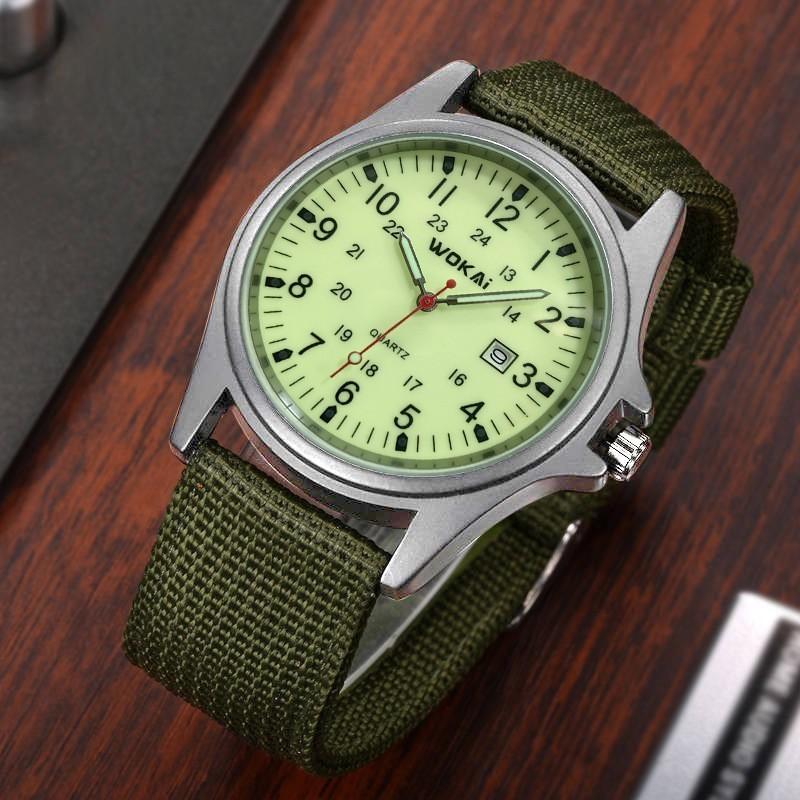 Sporty Nylon Strap Mens Quartz Watch Minimalist Design 4
