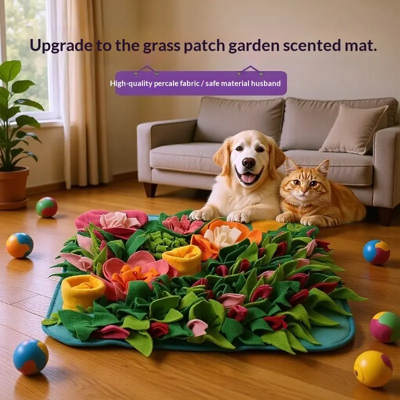 Pet Sniffing Mat Bionic Grass Style Play Mat Toy