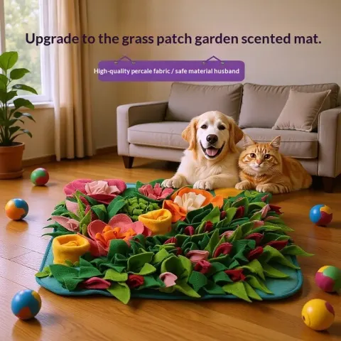 Pet Sniffing Mat Bionic Grass Style Play Mat Toy