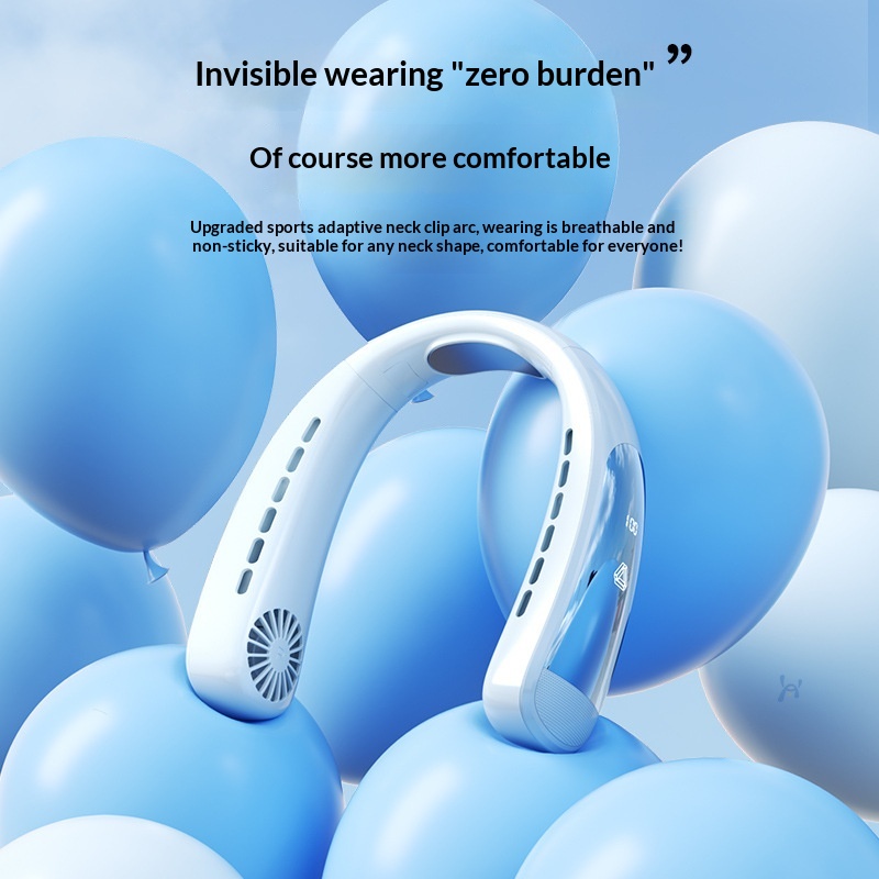 Large-Capacity Outdoor Neck-Hanging Digital Display Fan