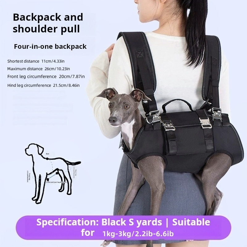 Shoulder- And Crossbody Pet Dog Backpack, Small Dog Leash Handbag 6