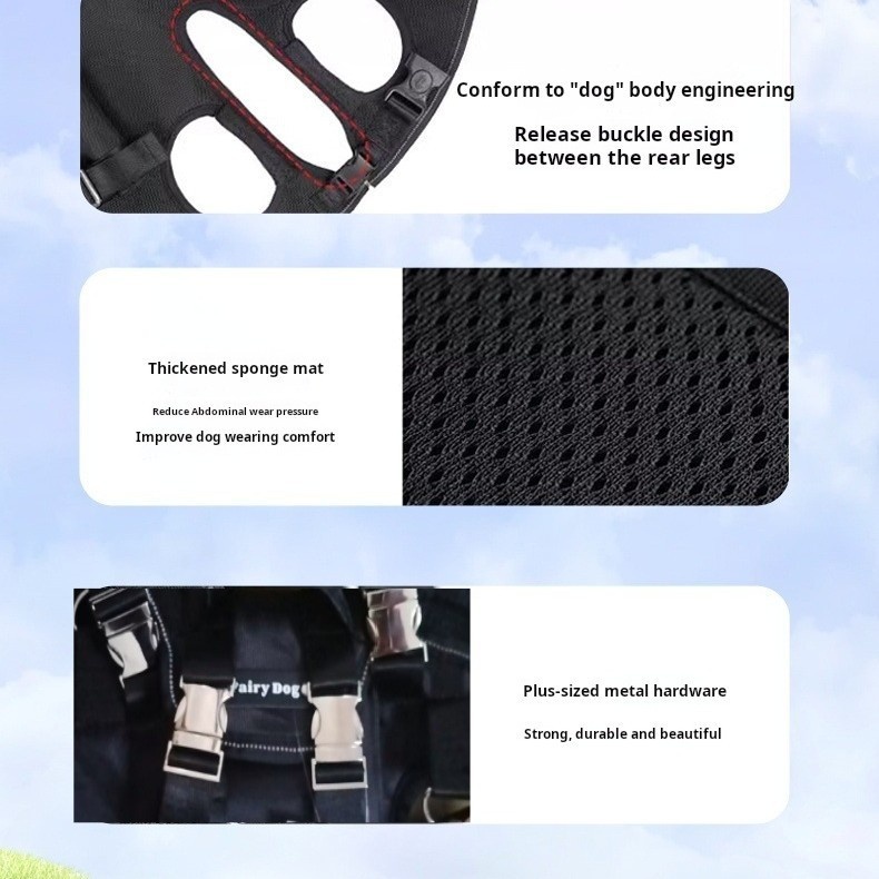 Shoulder- And Crossbody Pet Dog Backpack, Small Dog Leash Handbag 4