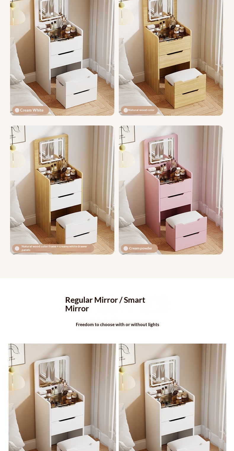 Dressing table in bedroom setting