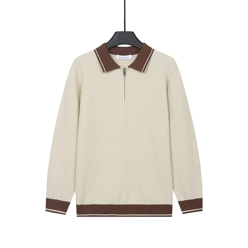 Mens Solid-Color Casual Top