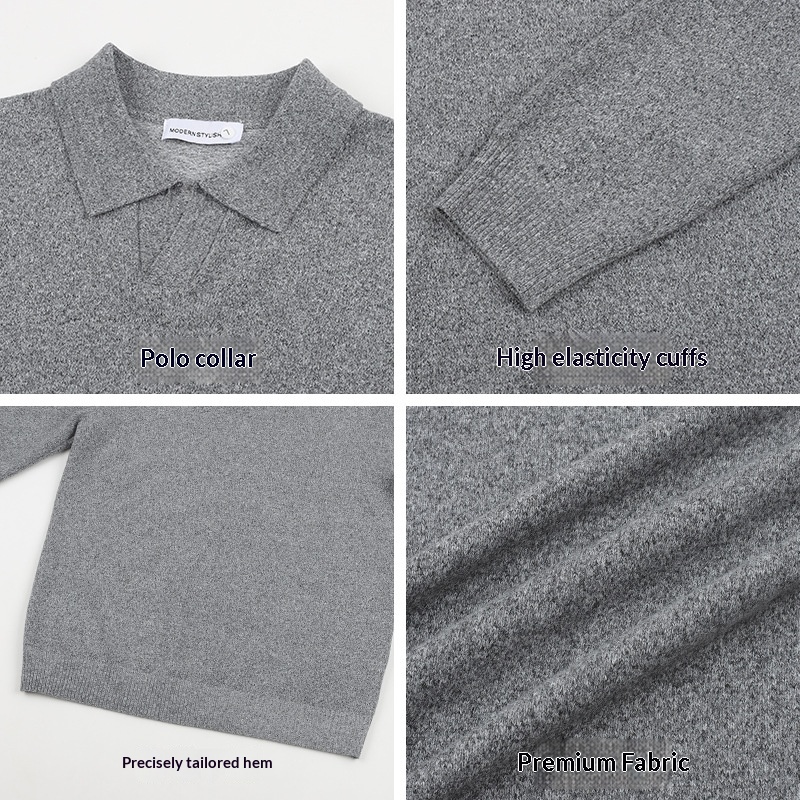 V-Neck Knitted Pullover Sweater, picture 2 of 7