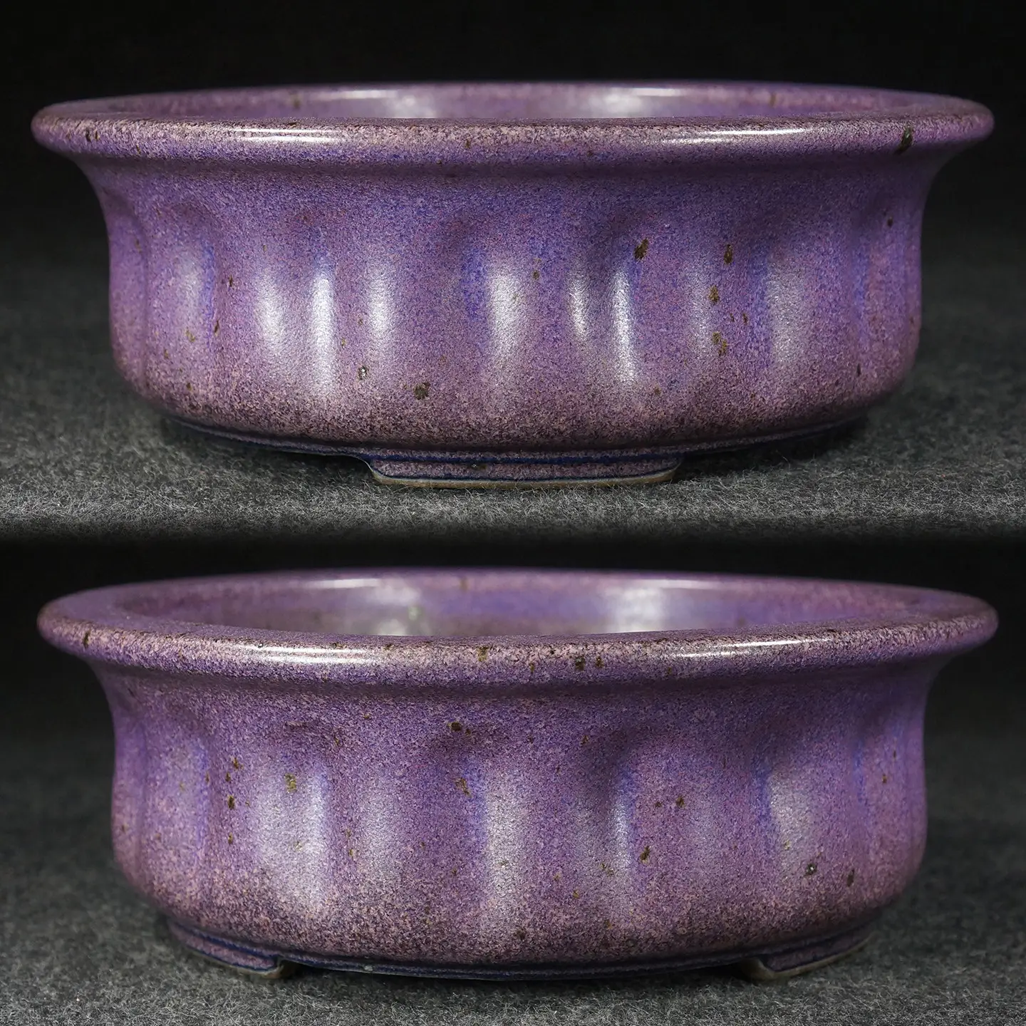 Antique-style Round High-temperature Purple Clay Flower Pot