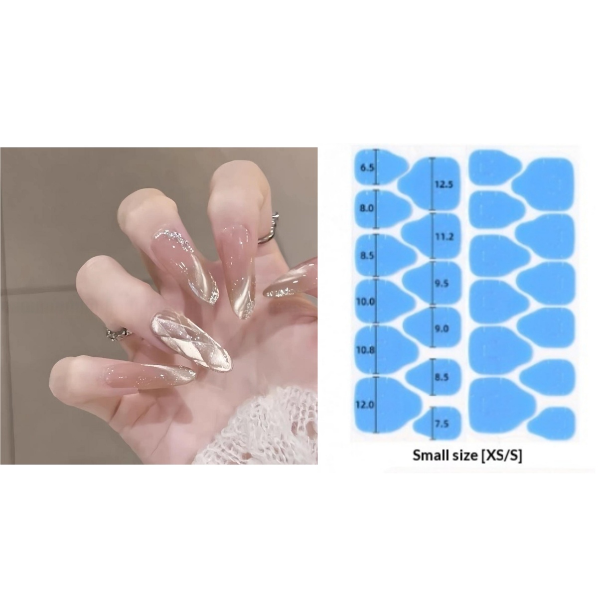 Flashing Purely Handmade Mid-length Artificial Nails