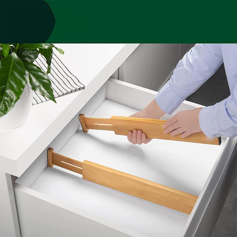 Bamboo Drawer Divider Kitchen Drawer Organizer 2